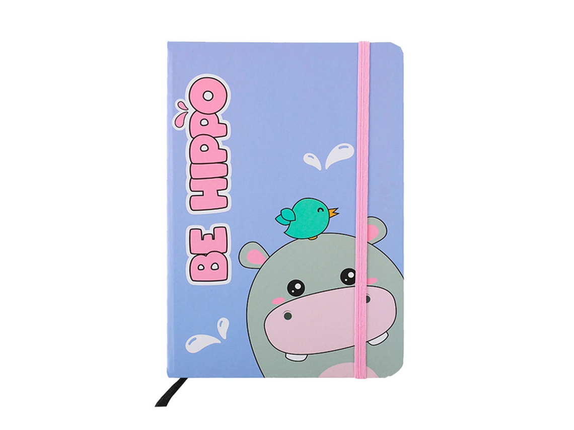 Cuaderno Itotal Hippo A5 de puntos, 96 hojas, con banda elástica, XL1811J