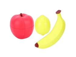 Yncm-cubo Mágico De Frutas Set Limón Plátano Manzana Forma Irregular Puzzle Educativo Juguete Regalo Para Niños
