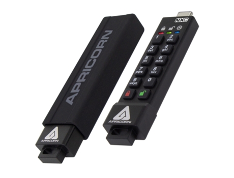 Pen Drive USB Apricorn Aegis Secure Key 3NXC 64 GB USB Type-A 3.2 Gen 1 (3.1 Gen 1) Black