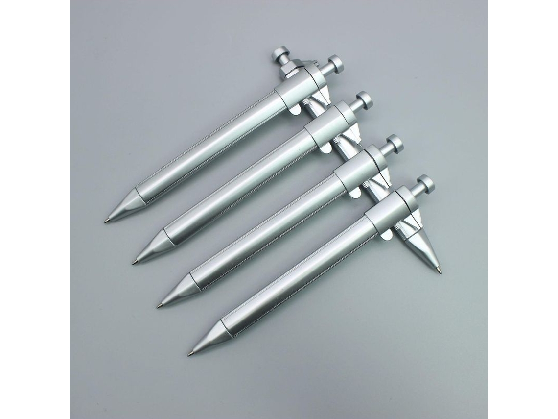 2026-plumas De Tinta Gel Wabjtam Con Pie De Rey, Herramienta De Medición Plástica, Regalo Para Niños 4pcs Plata