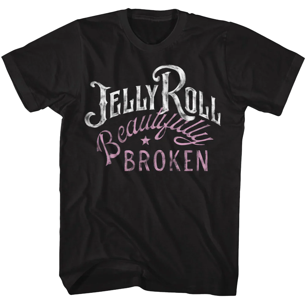 Jelly Roll Beautifully Broken T-shirt Unisex Rockinstone Size:xxxl