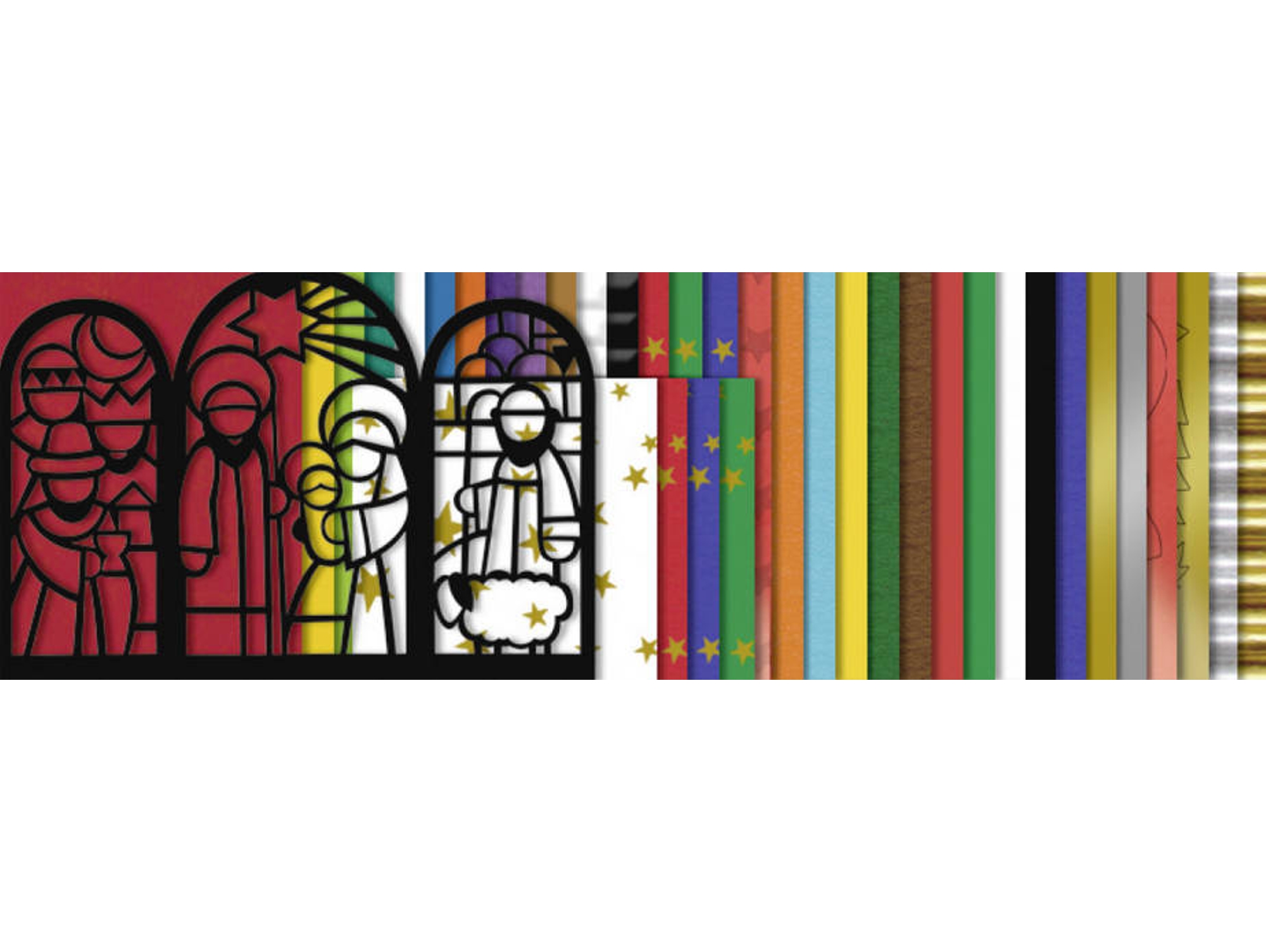 53 Hojas de Papel Decorativo URSUS Multicolor