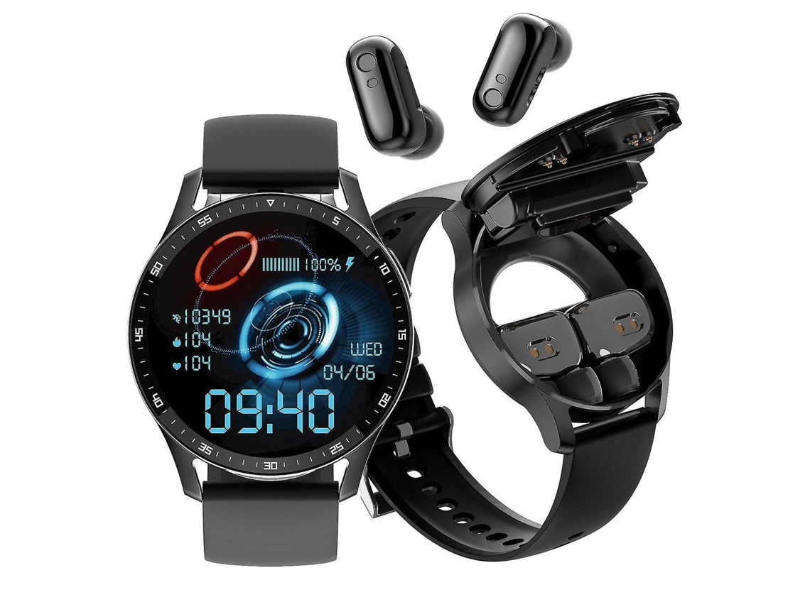 Reloj inteligente 2 en 1 con auriculares inalámbricos, carcasa de aleación, pantalla táctil IPS ultrafina de 1,32 pulgadas, IP68 Ly Ebike