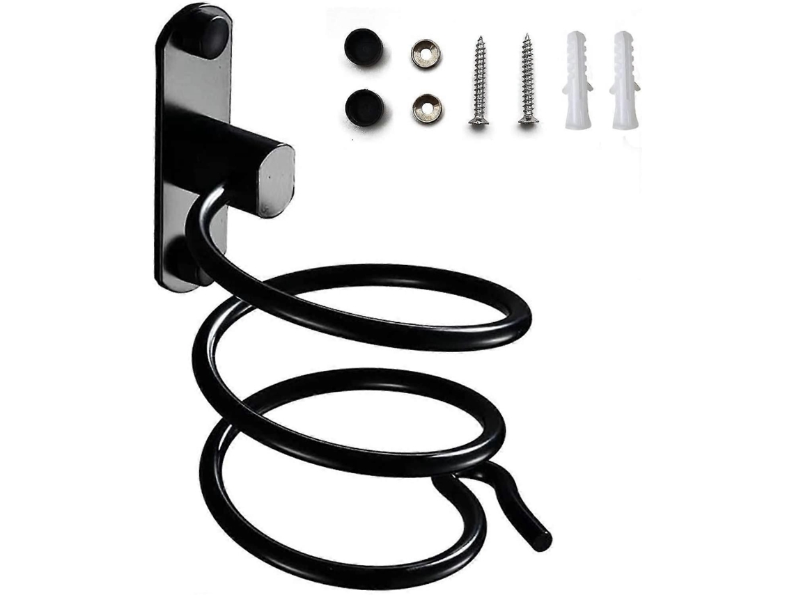 Soporte para secador de pelo, de pared con enchufe. GOKOCO