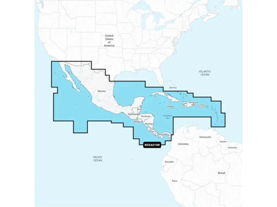 Mapa de navegación de Centroamérica y el Caribe NAVIONICS Platinum SD