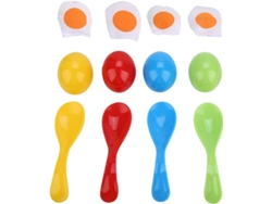 Juego De 4 Huevos De Pascua Y Cucharas, Para Adultos, Juegos De Vacaciones Al Aire Libre, Accesorios Para Fiestas.