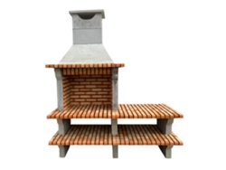 Barbacoa Parrilla Simple de Ladrillo y Cemento Refractario 200x79.5x245cm Articimentos
