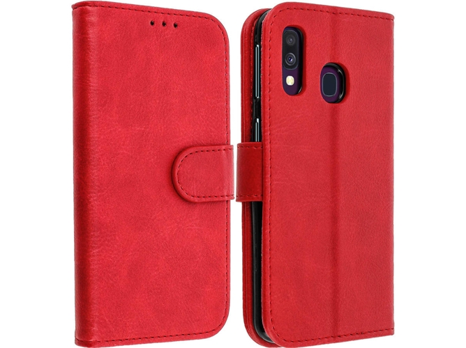 Funda Samsung Galaxy A40 AVIZAR Wallet Rojo