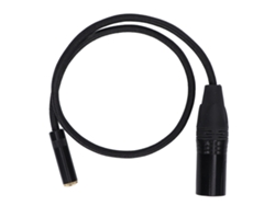 Cabo 3.5mm Fêmea Para Xlr Macho 3 Pinos Anti-interferência Estéreo 0.5m Para Mixer Microfone