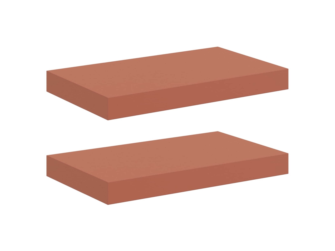 Estante De Pared | Estante Flotante | Estantería Pared Con Almacenamiento 2 Uds Rojo 40 X 23,5 X 4 Cm