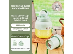 Exprimidor eléctrico de frutas, portátil, recargable por USB, 800 ml, (verde) Czhhmart