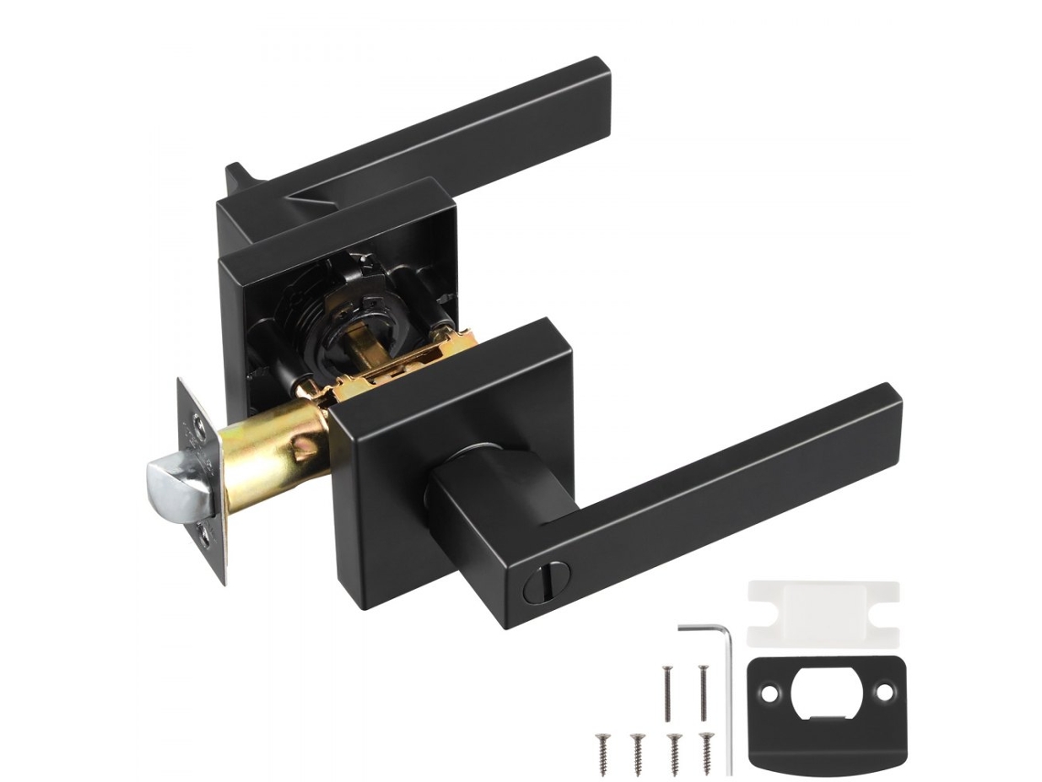 Cerradura de Privacidad Cuadrada con Acabado Mate para Puertas Interiores de 35 y 45 mm Tekmaquinas