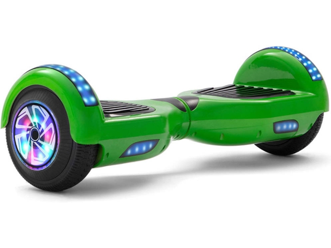 Hoverboard E-RIDES TLTL1 Verde (Altavoz Bluetooth|Autonomía: 30-60 min| Velocidad Máx: 12 km/h)