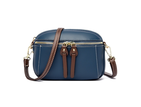 Bolso Bandolera De Un Solo Hombro Urban Simple, Bolso De Mujer De Cuero Suave, Azul Oscuro ZMDECQNA