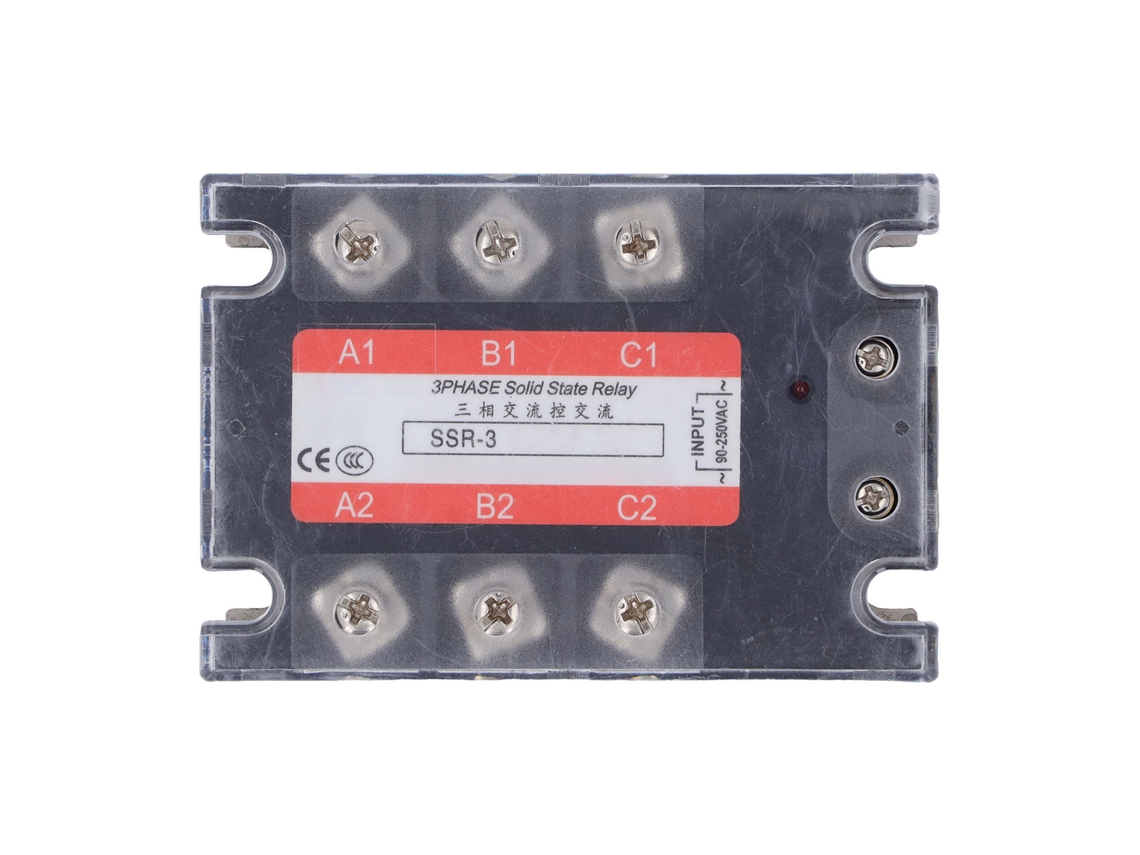 Relé De Estado Sólido Trifásico De 10 A Y 480 V Ca Con Indicador Led, Ignífugo Para Máquinas Cnc.