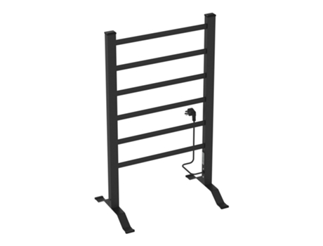 Radiador toallero eléctrico Savitaipale 100W 6 barras aluminio 85x55cm - Negro PRO.TEC