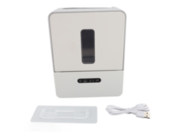 Dispensador automático de toallas de papel sin contacto con luz nocturna para cocina y baño, montaje en pared, batería de 1200 mAh, color gris