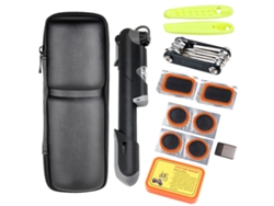 Kit De Reparación De Bicicleta Portátil Con Bomba De Neumáticos Y Herramientas Multifuncionales En Bolsa
