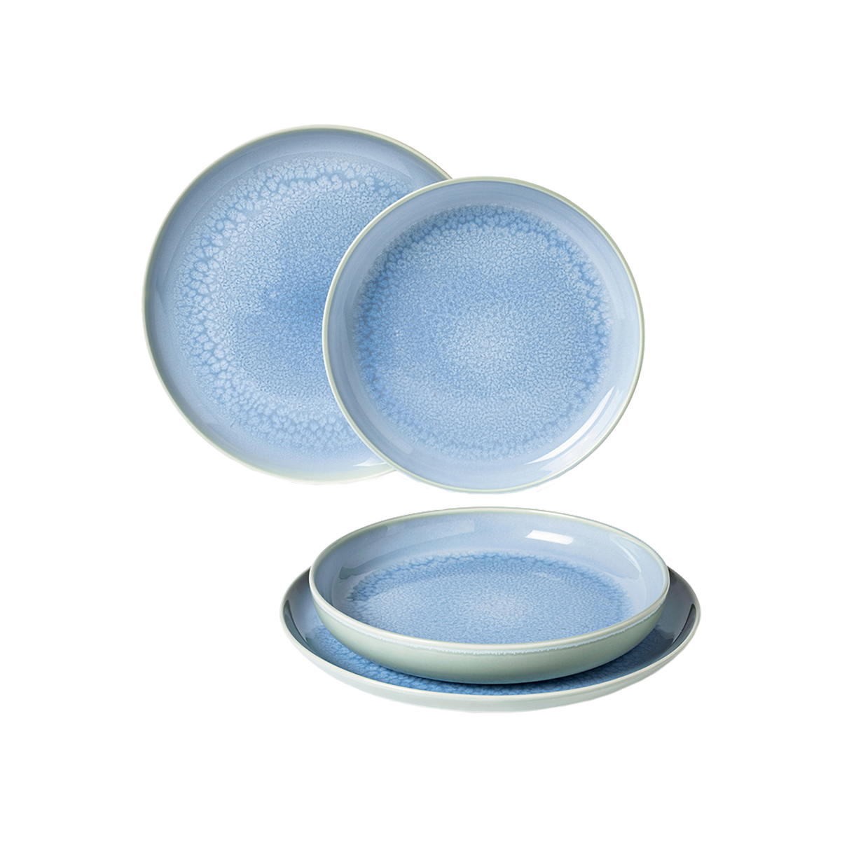 Juego de 4 platos llanos Crafted Denim Blueberry Villeroy Boch