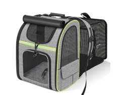 Mochila Expandible Para Gatos Con Malla Transpirable – Soporta Hasta 7,7 Kg (17 Lbs) Para Gatos Y Perros Pequeños, Verdoso Panoona