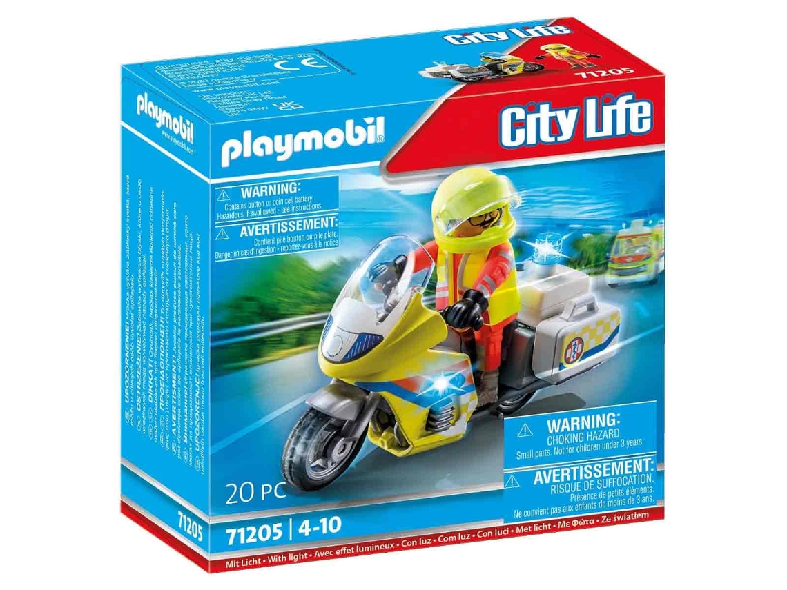 Playmobil 71205 Moto de Emergencias con Luz Intermiente