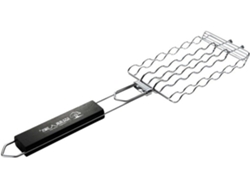 Pinza Para Barbacoa Con Mango Largo De Madera Para Carne Y Embutidos.