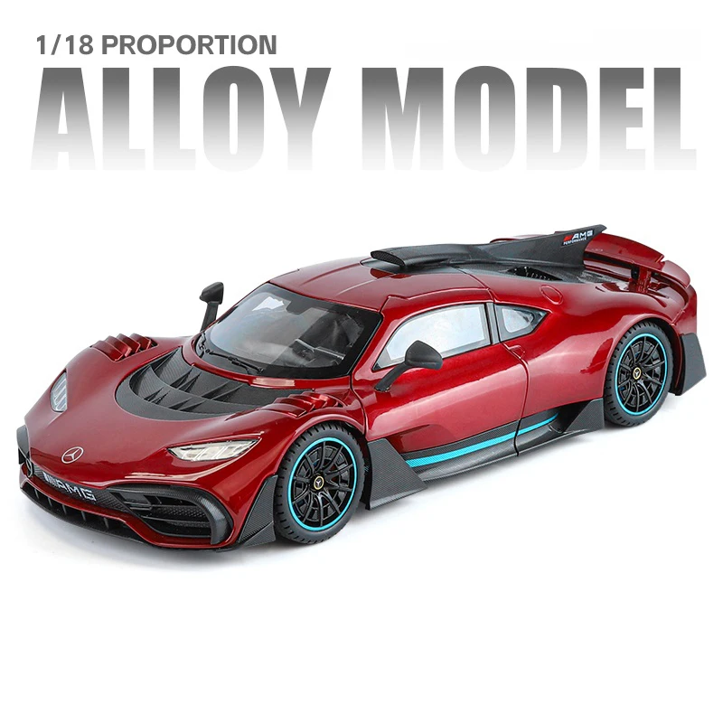 (rojo) Coche De Juguete Modelo Supercar De Aleación A Escala 1:18, Fundido A Presión Con Sonido Y Luz.
