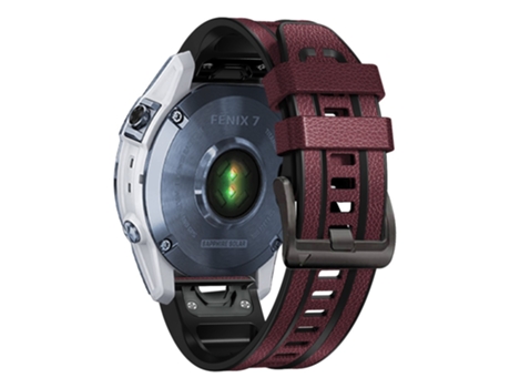 Correa de Silicona liberación rápida 26mm para Garmin Tactix 7 Pro/Fenix 7X/Fenix 6X Pro - vino tinto