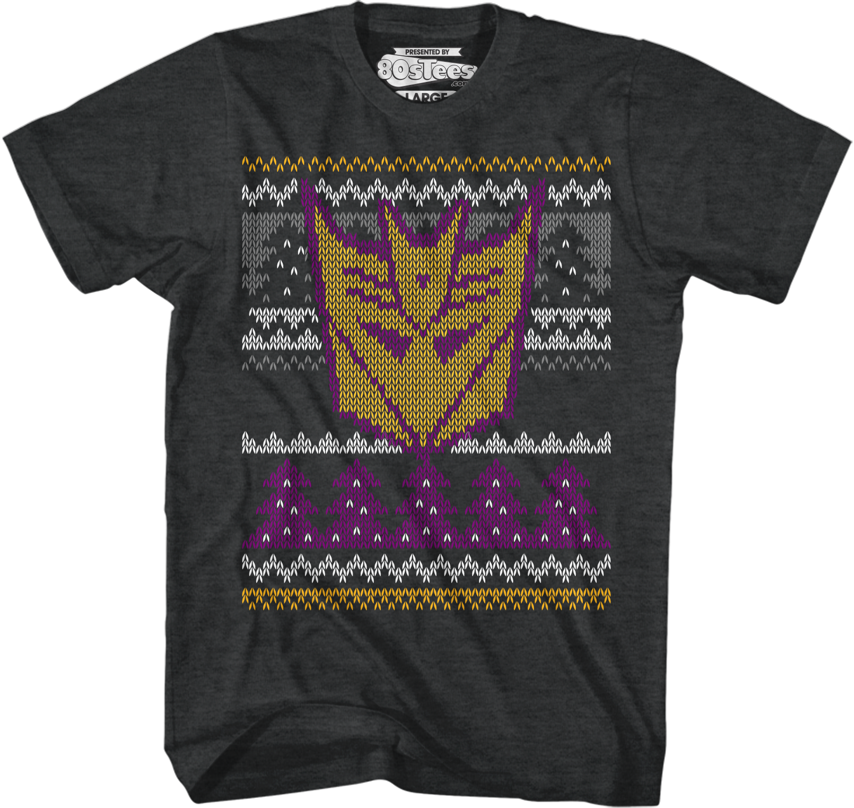 Camisetas Unisex DEEPSTONE Decepticons Faux Ugly Christmas Sweater Transformers brezo negro (XXXL)