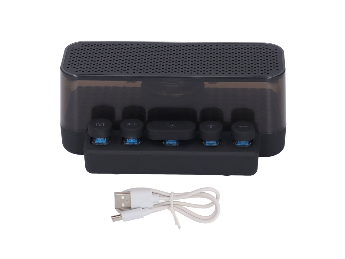 Ats-altavoz Bt Teclado Colorido 1200mah Sonido Estéreo Subwoofer Ornamento De Mesa Luz Nocturna Para Hogar