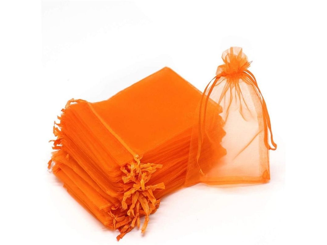 2026-4728-100 Bolsas Malla Para Crecimiento De Frutasprotección Contra Insectos Y Aves Jardín Uv Reutilizables 7x9/10x15/15x20cm Naranja 7x9cm