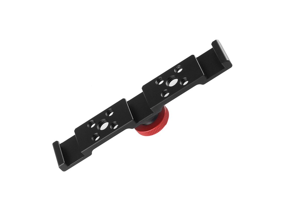 Soporte Triple Cold Shoe De Alumínio Para Câmera Dslr, Placa E Bracket Para Microfone E Acessórios