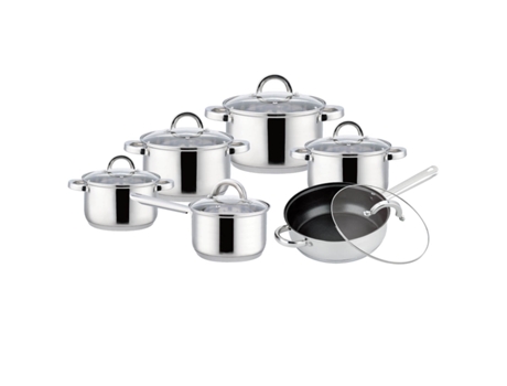 Bateria De Cocina Jumbo 12 Pcs Acero Inox