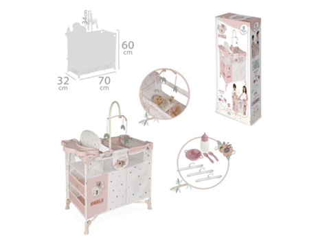 Koala Armario Cambiador Plegable Con Accesorios para Muñecas de Hasta 42 Cm. DE CUEVAS TOYS