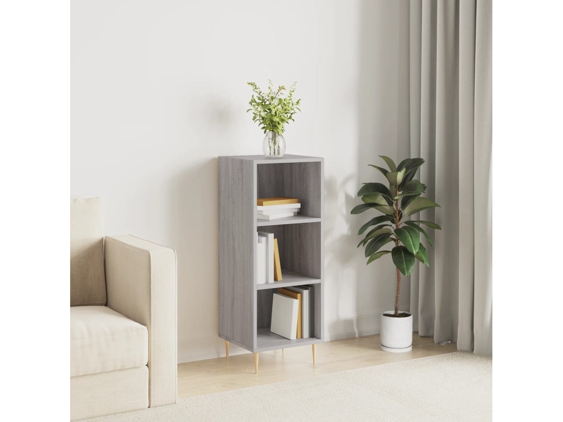 Aparador De Madera De Ingeniería Gris Sonoma 34,5x32,5x90 Cm