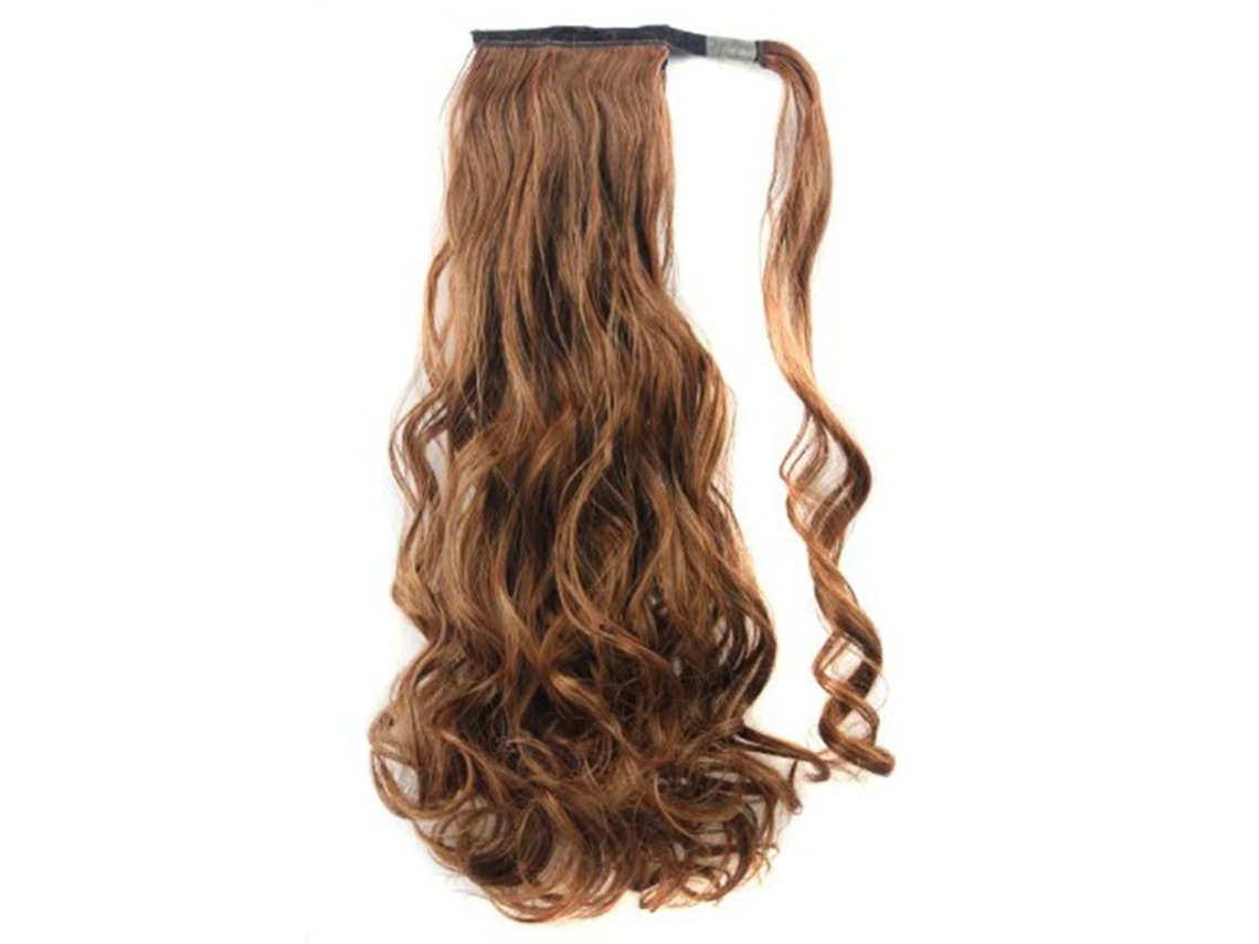 Extensión De Cabello Cola De Caballo Clip Con Ondas Largas Para Mujeres De Pelo Sintético Resistente Al Calor