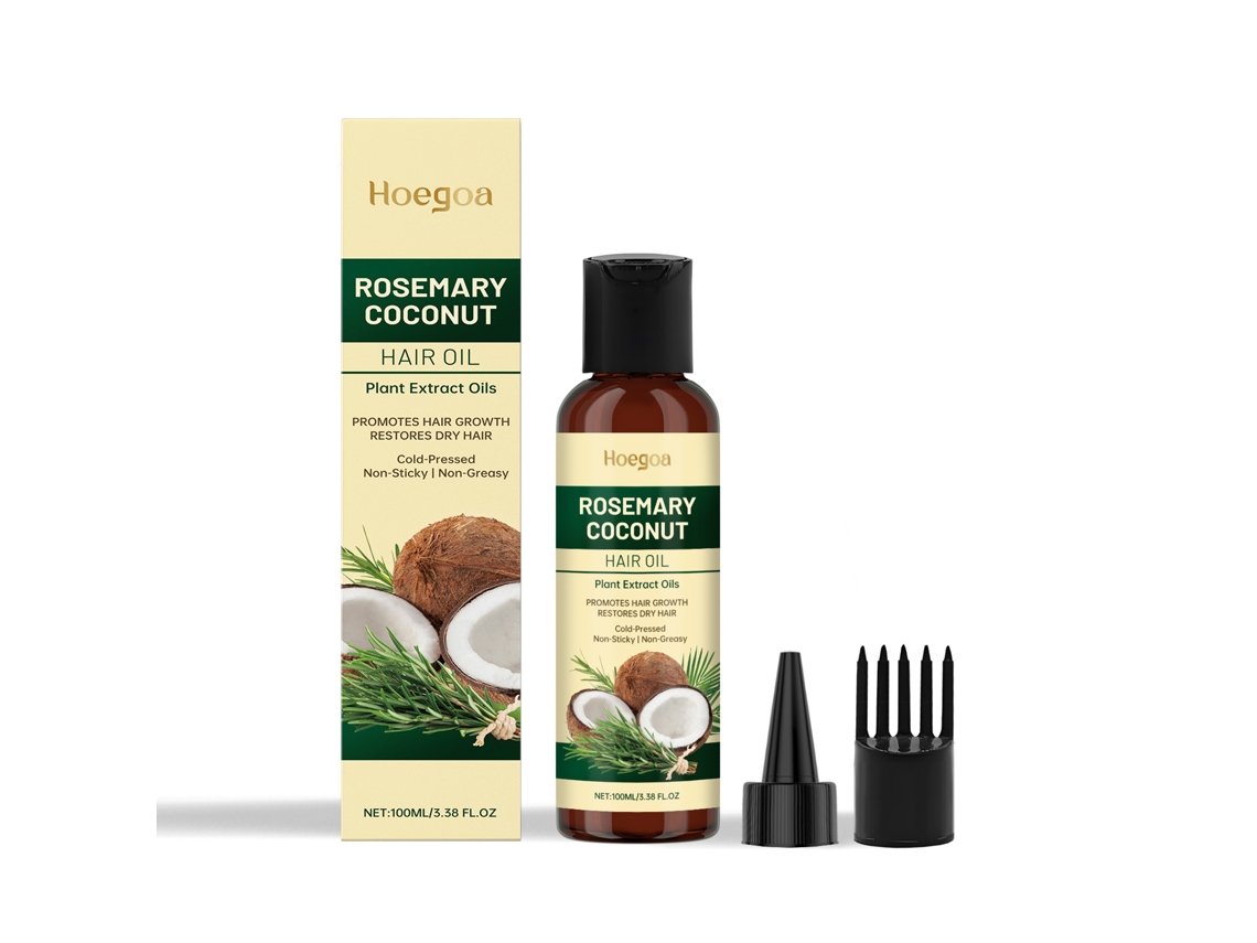Aceite capilar de romero y coco para un cabello sano