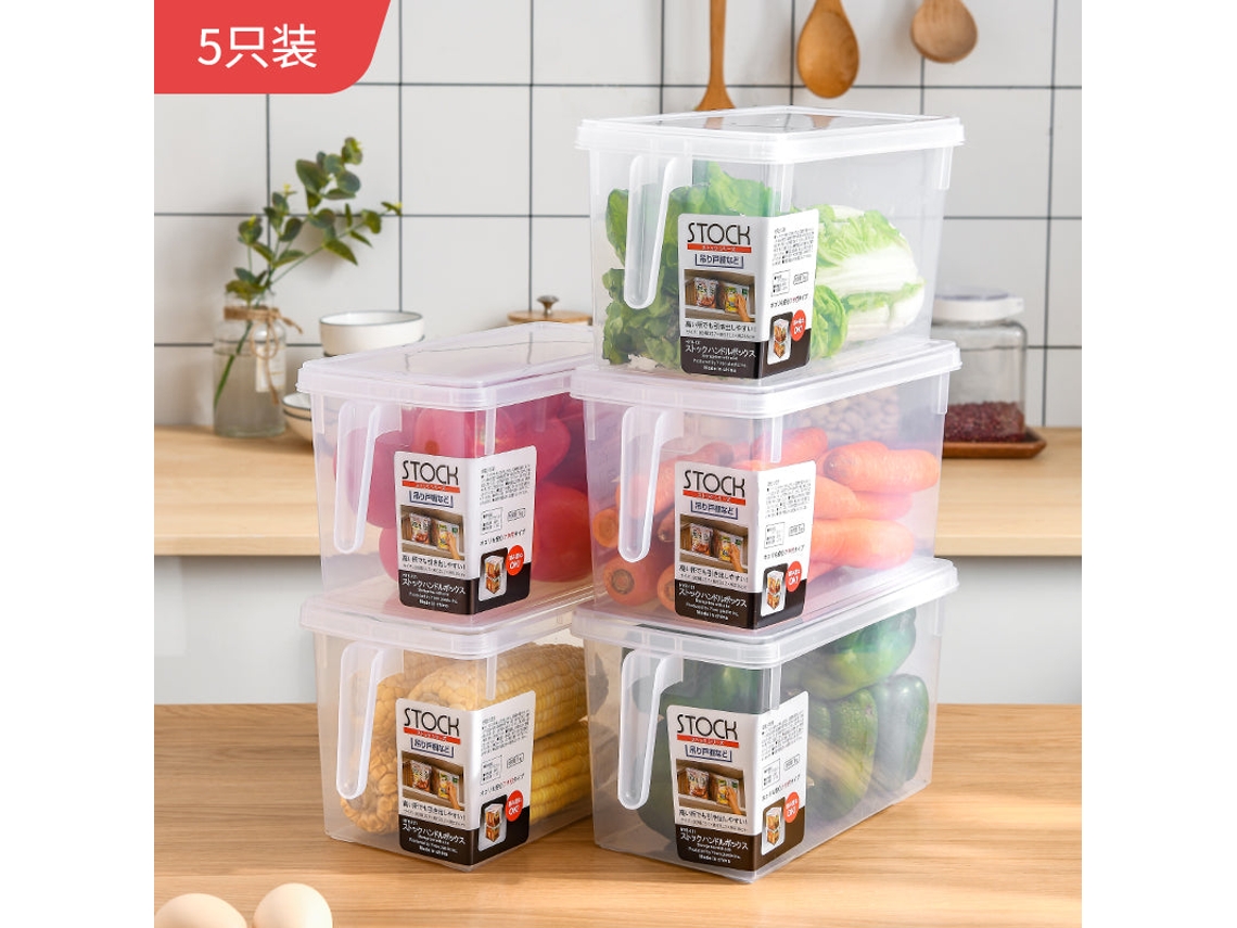 Cajas de Almacenamiento VERY LUCKY Para Verduras (5 Un - Transparente)