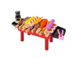 Ats-set De Barbacoa Para Niños 28 Piezas Con Parrilla Y Comida Simulada Juguete De Cocina Role Play
