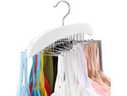 Tendedero plegable multifuncional antitaladro de aluminio para colgar ropa en la pared, con 35 pinzas, HDD gris