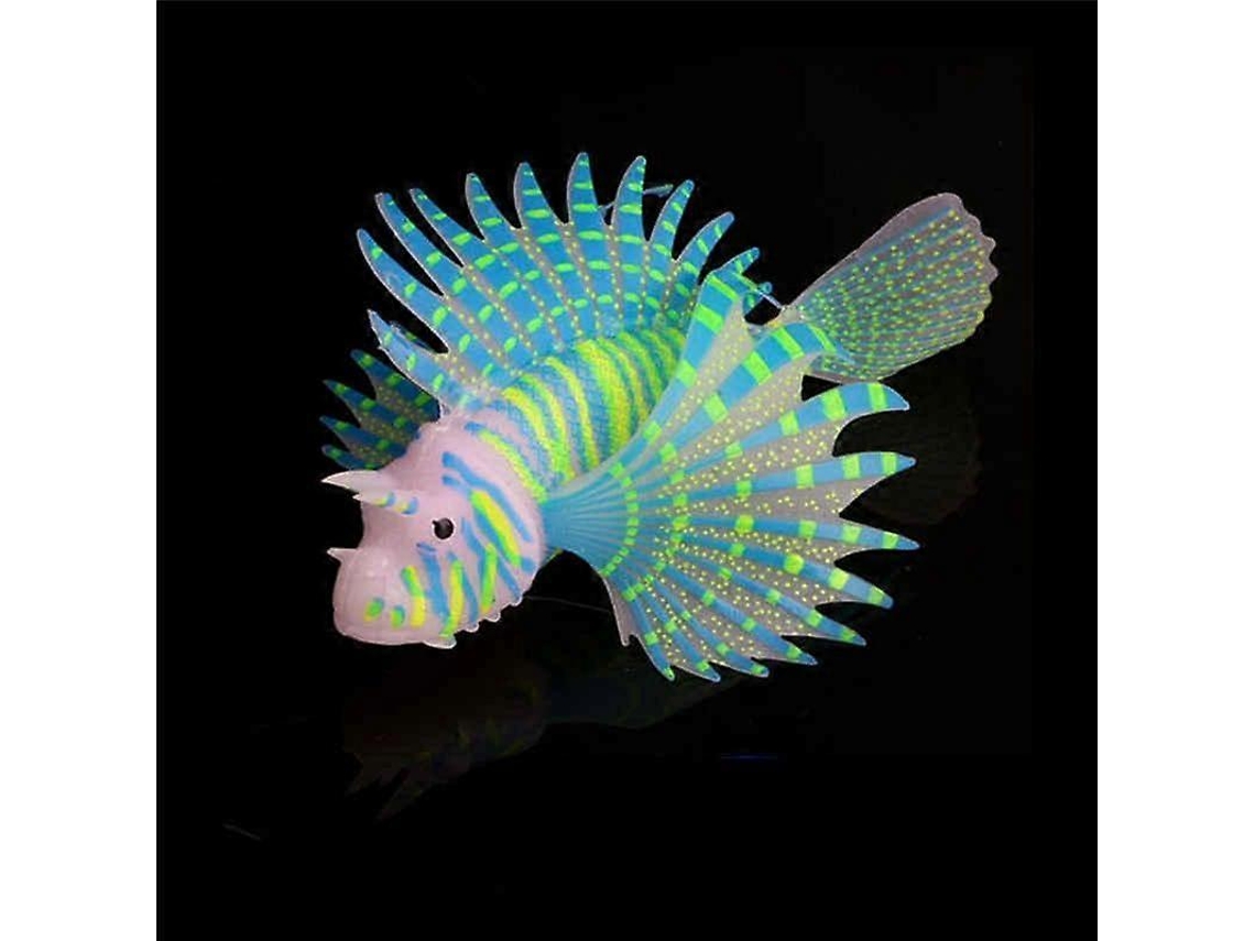 Pez león artificial luminoso, acuario, paisaje acuático, silicona, medusa, pez Rosewell
