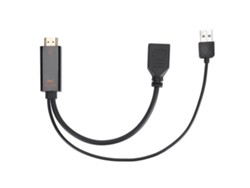 Adaptador De Cable Hdmi A Displayport Con Fuente De Alimentación Usb, 4k 60hz, 25cm/9,8in