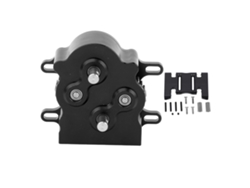 Caja De Engranajes Con Motor De Rotor Externo Doble Para Rc Crawler Scx10 1/10 En Aluminio Negro.