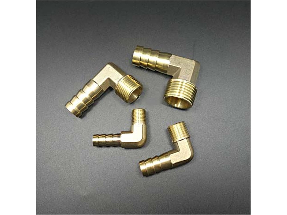 Adaptador De Conector Jardín Manguera Codo Macho 8 Mm Espiga Latón