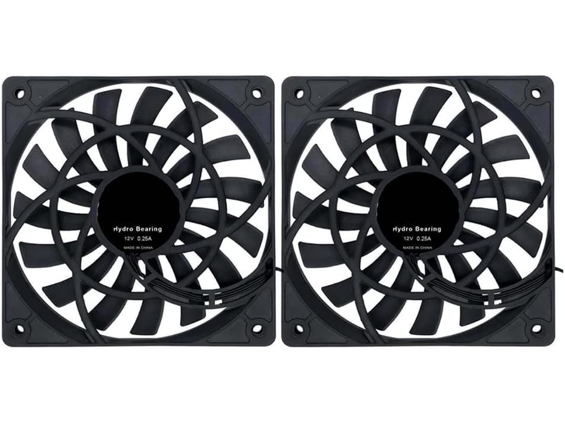 2 Ventiladores De Refrigeración Pwm Delgados Silenciosos De 120 Mm (12 Cm), Nuevos.
