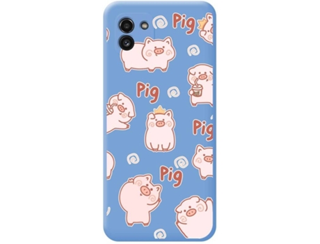 Carcasa para Samsung Galaxy A03 TUMUNDOSMARTPHONE Silicona Líquida Dibujos Azul