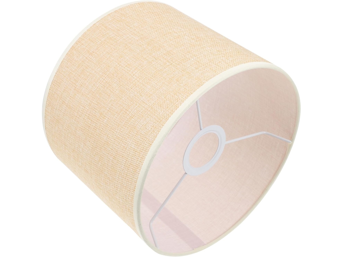 Lámpara De Mesa De Tela E27 Para Oficina, Color Beige.