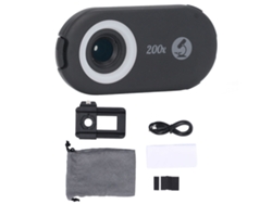 Lente De Microscopio Para Teléfonos Móviles Con Filtro Cpl, Luz Led, Clip, 200x Para Smartphones