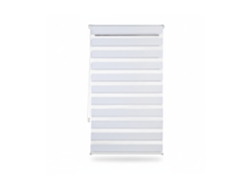 Relaxdays Estor Doble De Sujeción Fija Sin Perforaciones De Tela Blanco 56x156 Cm