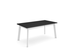 Mesa Comedor, 167xx90x75cm, Para 8 Comensales, Patas De Madera, Negro